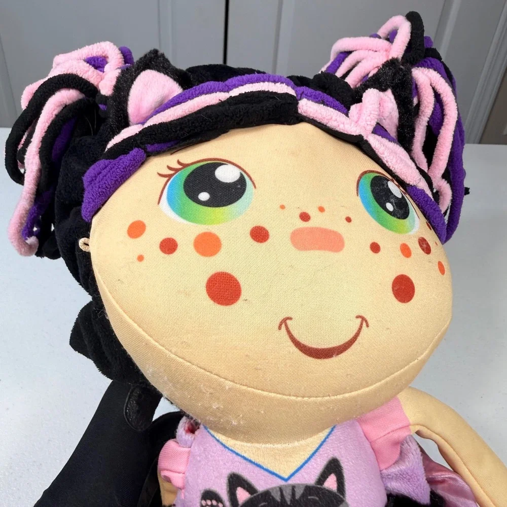 Flip Zee Girls Kitty Cat Zuri 2 in 1 Transformation Plush Doll Purple Pink 19